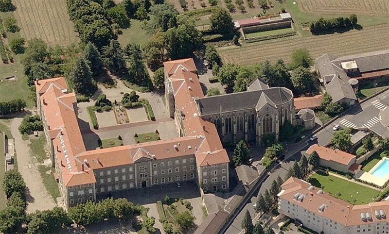 vue aerienne ehpad marcellin champagnat le montet